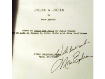 Julie & Julia Script, Signed by Nora Ephron in Promotional Package