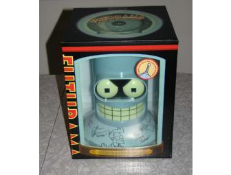 Futurama Bender Head Complete DVD Collection Plus Original Drawing by Matt Groening & 10 Autographs