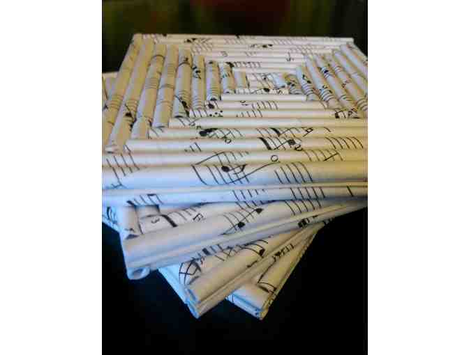 Set of 4 Coasters Handcrafted from Sheet Music