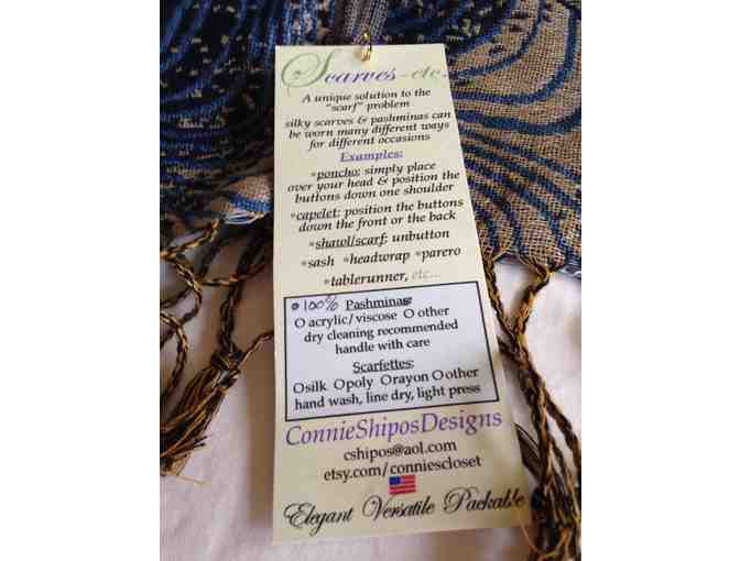 Hand-woven shawl poncho scarf