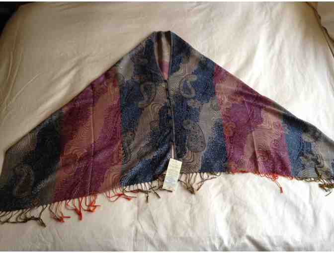 Hand-woven shawl poncho scarf