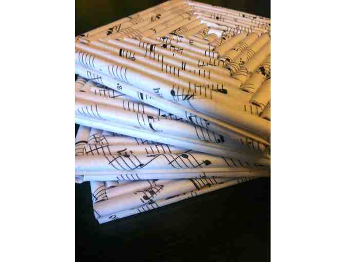 Set of 4 Coasters Handcrafted from Sheet Music