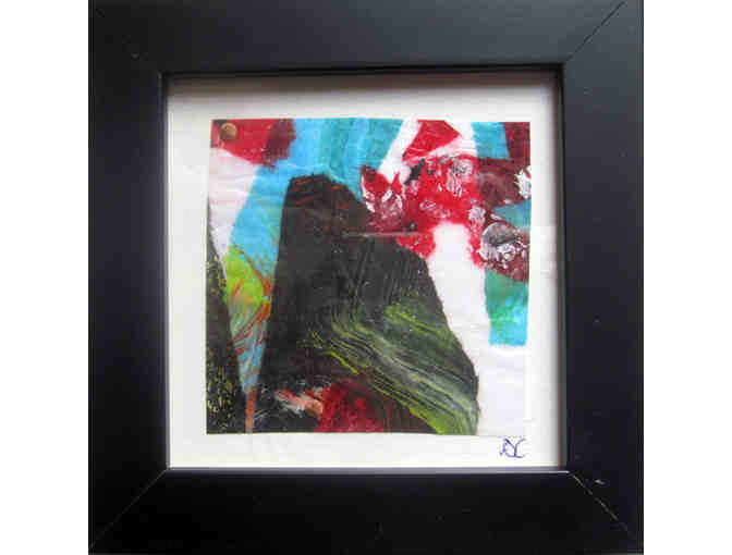 MINIATURE ACRYLIC PAINT ABSTRACT COLLAGES. BV-15 - Photo 1