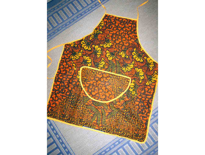 GINGER AND ORANGE AFRICAN APRON (M). GV-04