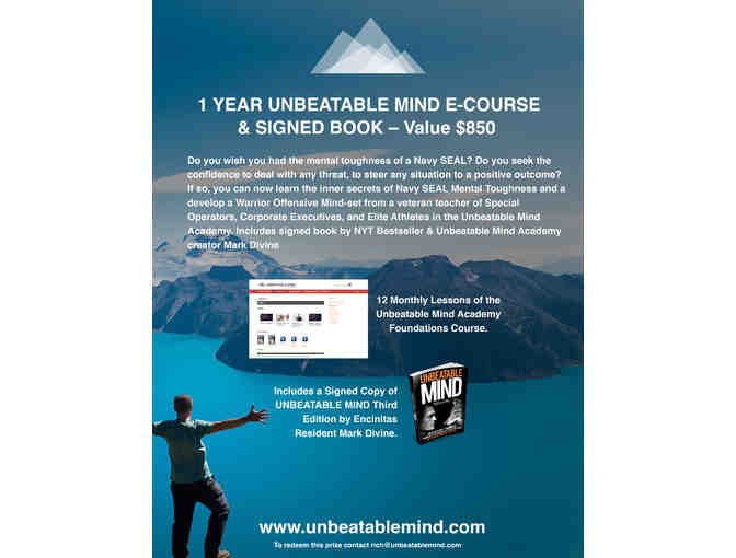 1 Year Unbeatable Mind E-Course & Signed Book