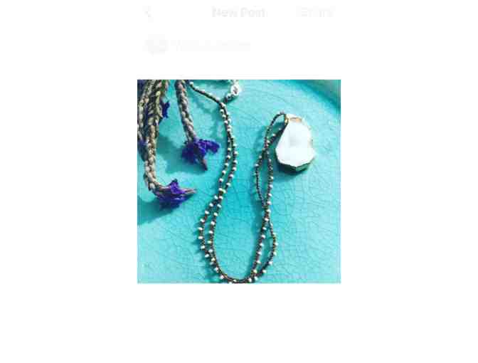 Bridget Designs - Beaded Necklace With Druzy Pendant