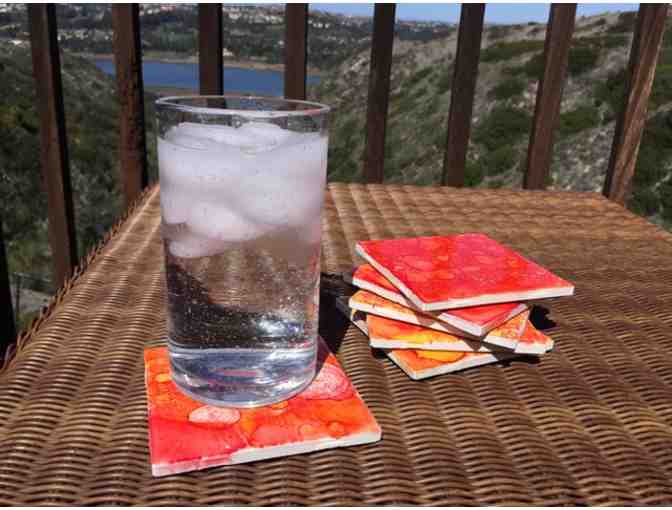 Ceramic Tile Coasters Art by Sra. Charles' Class