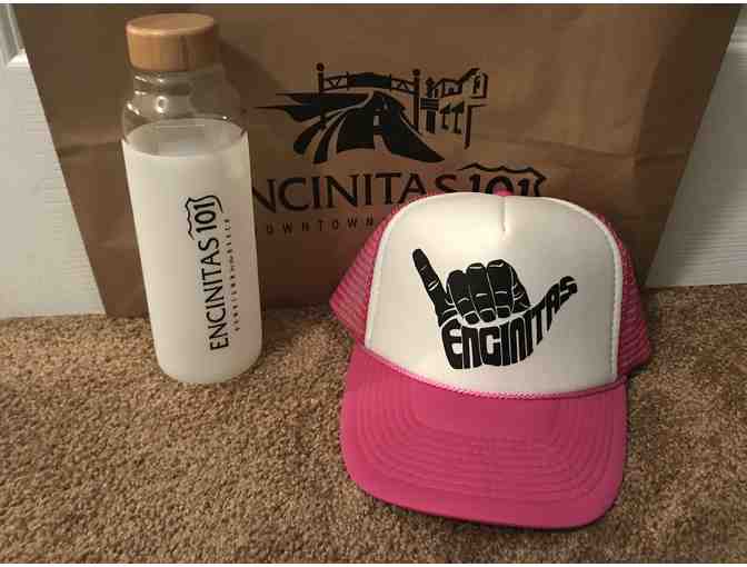 Encinitas 101 - Trucker Hat & Glass Waterbottle