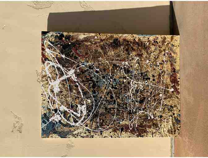 Large Jackson Pollock Inspired Painting from Mrs. Palacios Kinder