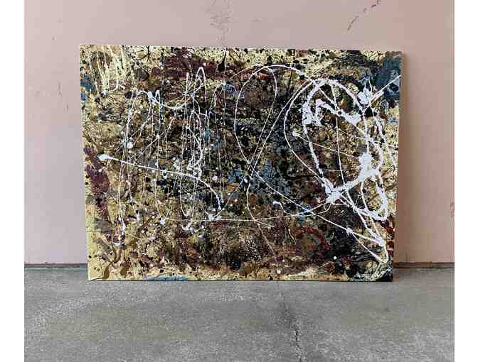 Large Jackson Pollock Inspired Painting from Mrs. Palacios Kinder