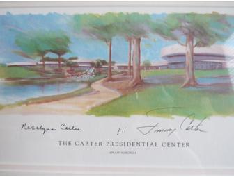 Framed and Signed Print of the Carter Presidential Library