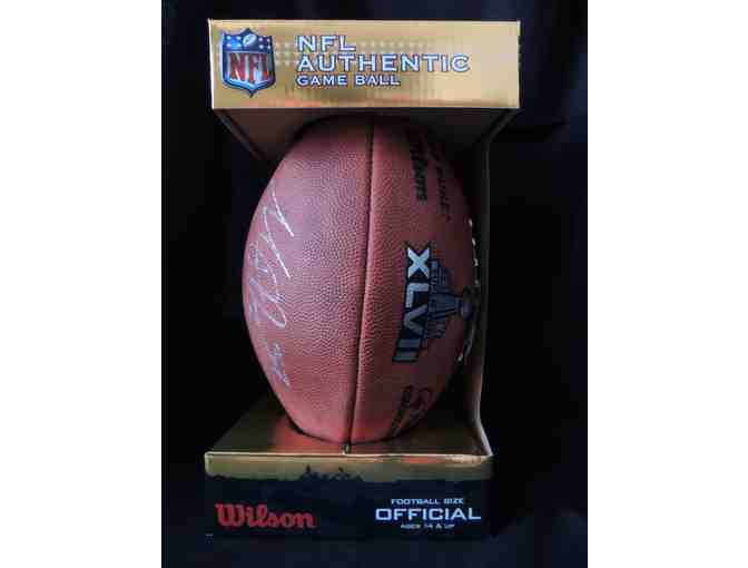 Super Bowl XLVII NFL Authentic Game Ball Signed by Von Miller and 3 Other Pro Players