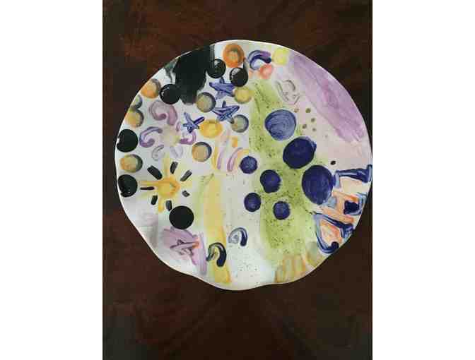 CURE Kid's Artwork -Plate Painted by Hudson Lillystone, Age:6