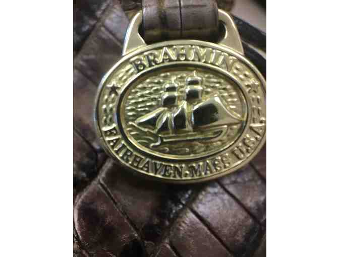 Brown Alligator Leather Brahmin Bag