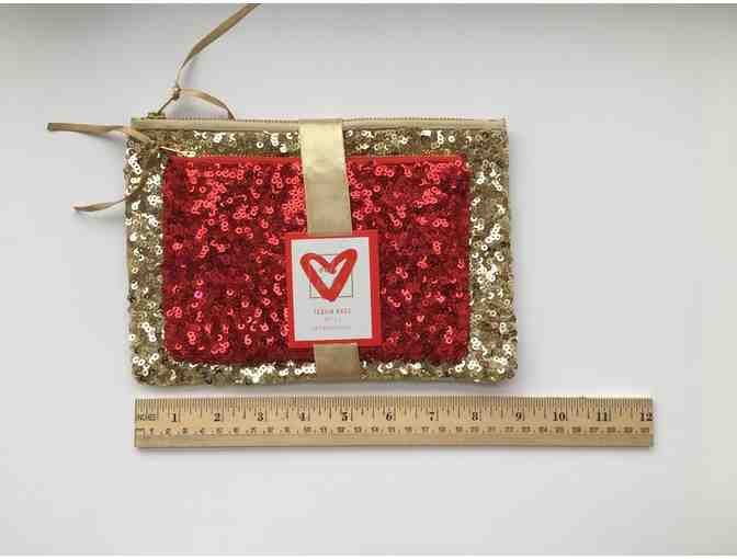 Political Scarf, Red/Elephant & Sequined bags