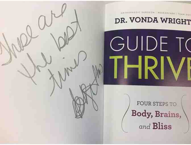 Signed copy of Guide to Thrive & Shiseido Travel Set