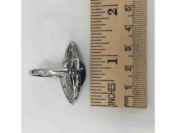 Lapis Lazuli/Blue Topaz Ring, Size 10