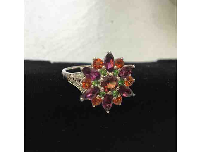 Multicolor Garnet Ring, Size 10