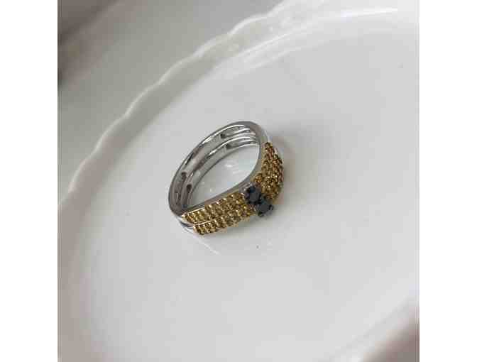 Yellow Diamond Stacking Rings, Size 10