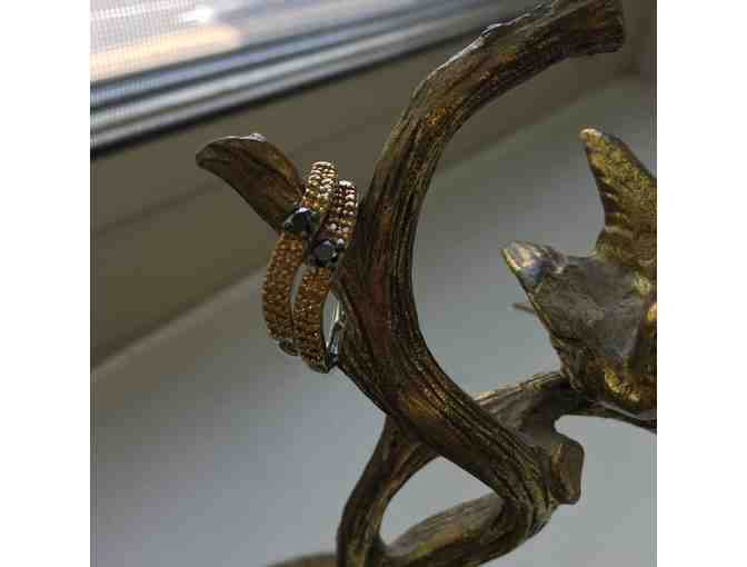 Yellow Diamond Stacking Rings, Size 10