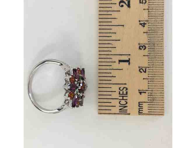 Multicolor Garnet Ring, Size 10