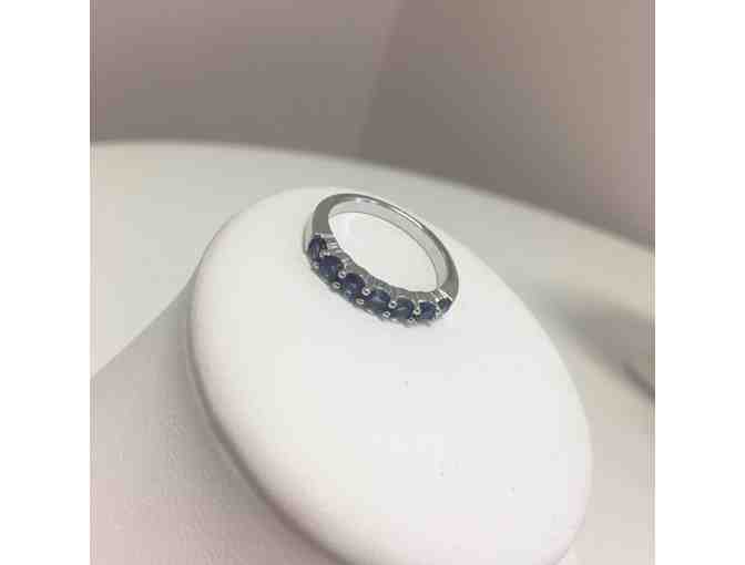 Indigo Iolite 7-Stone Ring, Size 6