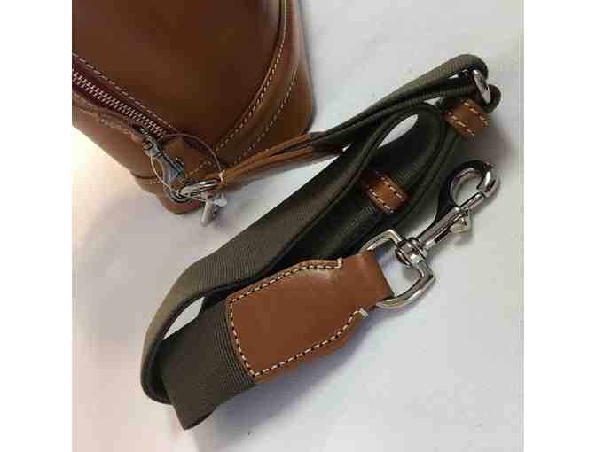 Dooney & Bourke Florentine Toscana Side Zip Satchel in Camel