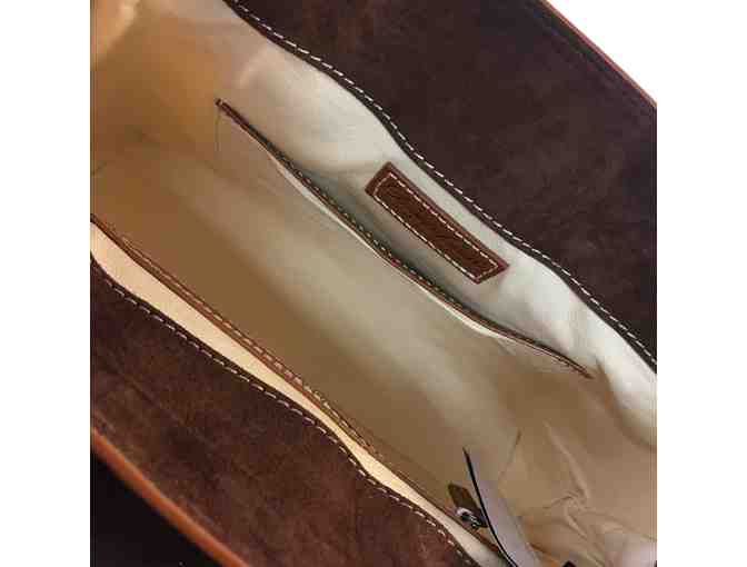 Dooney & Bourke Florentine Toscana Side Zip Satchel in Camel