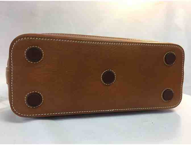 Dooney & Bourke Florentine Toscana Side Zip Satchel in Camel