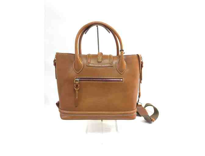 Dooney & Bourke Florentine Toscana Side Zip Satchel in Camel
