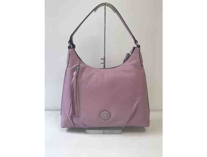 orYANY Pebble Leather Hobo Bag w/ Braided Detail in Pink