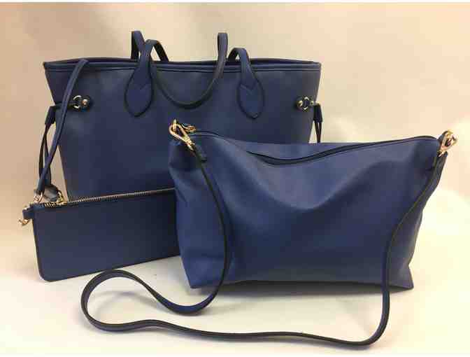 INZI Tote Bag in Royal Blue