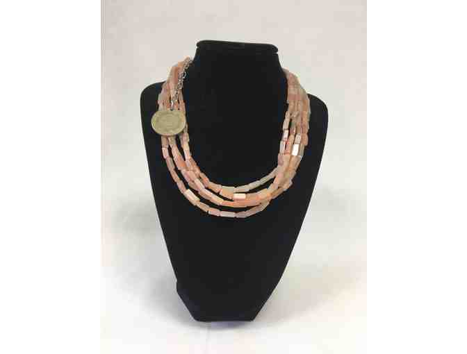 Peach Aventurine Beaded Necklace