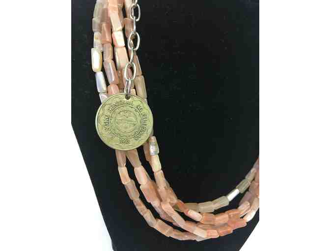 Peach Aventurine Beaded Necklace