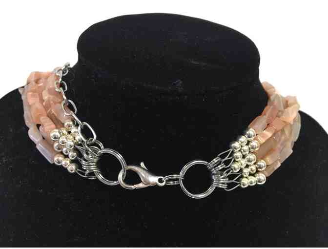 Peach Aventurine Beaded Necklace