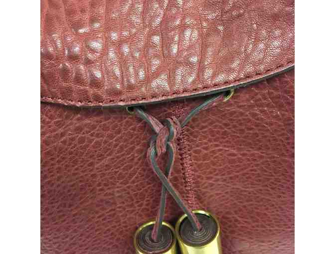 orYANY Lamb Leather Satchel Bag in Red Lacquer