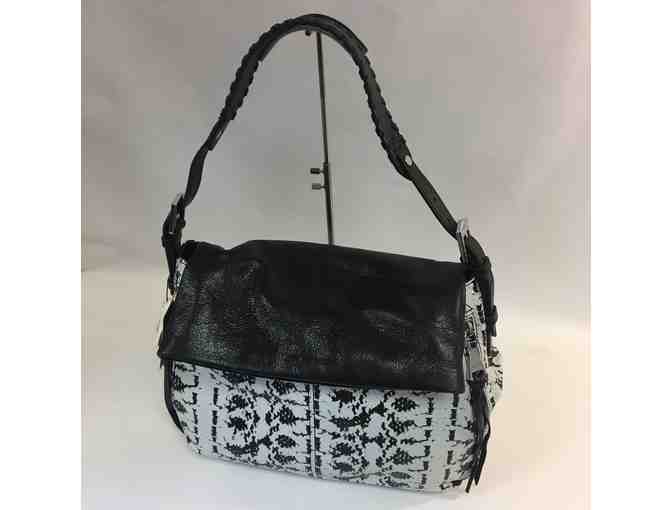 Aimee Kestenberg Vintage Leather Hobo in Black & White