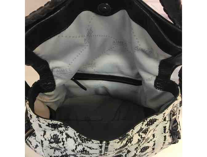 Aimee Kestenberg Vintage Leather Hobo in Black & White