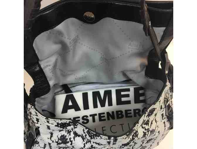 Aimee Kestenberg Vintage Leather Hobo in Black & White