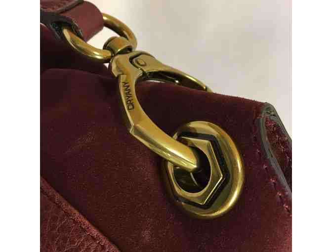orYANY Lamb Leather Satchel Bag in Red Lacquer