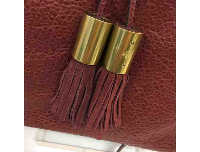 orYANY Lamb Leather Satchel Bag in Red Lacquer