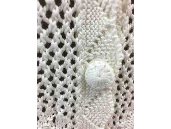 Joan Rivers Cream Crochet Cardigan, Size XS