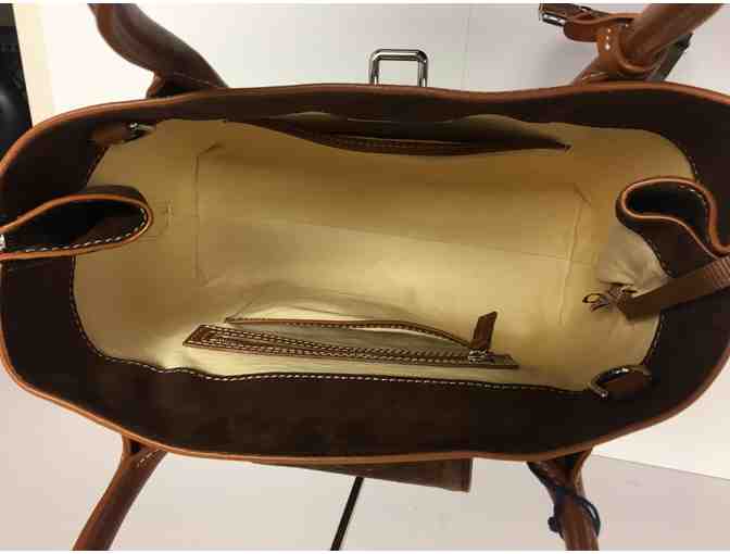 Dooney & Bourke Florentine Toscana Side Zip Satchel in Natural