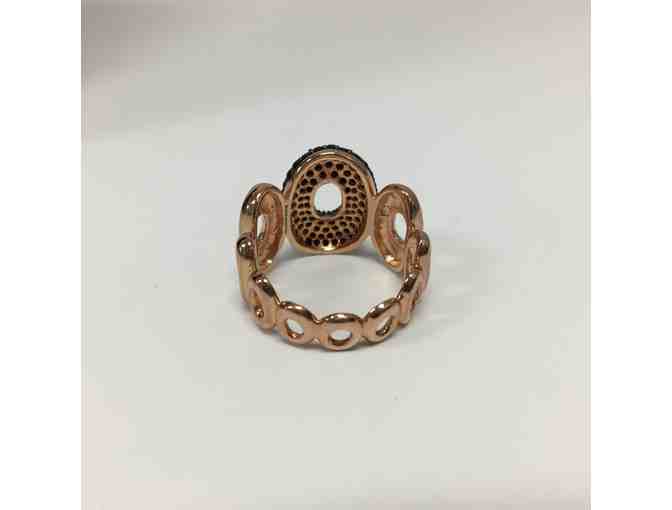 Black Spinel Oval Ring (Size 10)