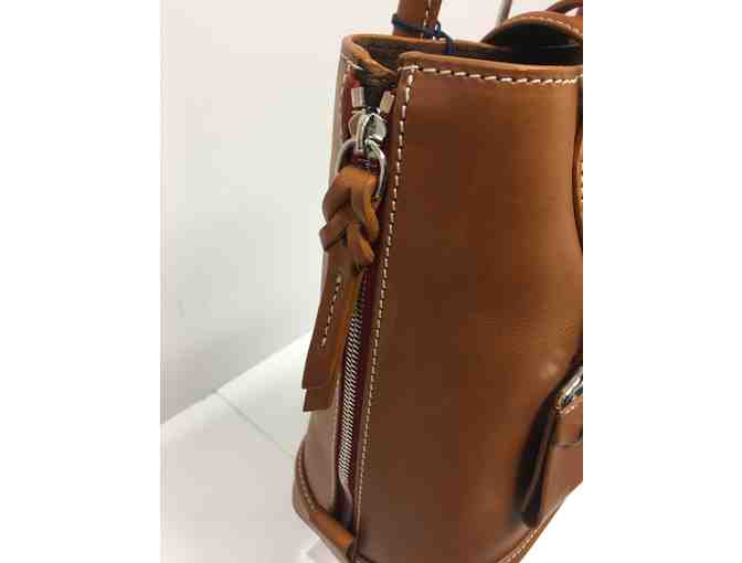 Dooney & Bourke Florentine Toscana Side Zip Satchel in Natural