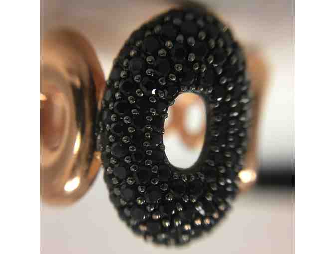 Black Spinel Oval Ring (Size 10)