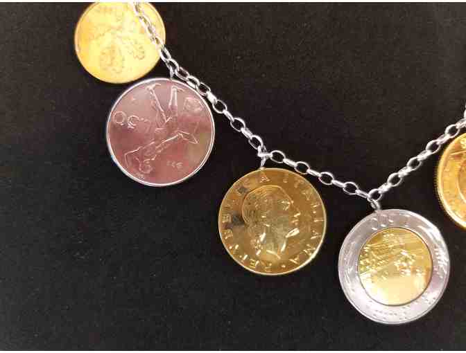 Ross Simmons Italian Lira Coin Necklace in Sterling Silver