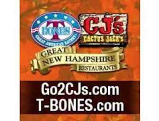 T-Bones and Cactus Jacks - $50 Gift Certificate