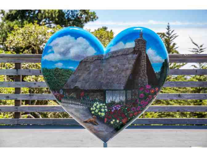 signed Heart Sculpture 'Rustic Charm of Carmel' by Edi Matsumoto