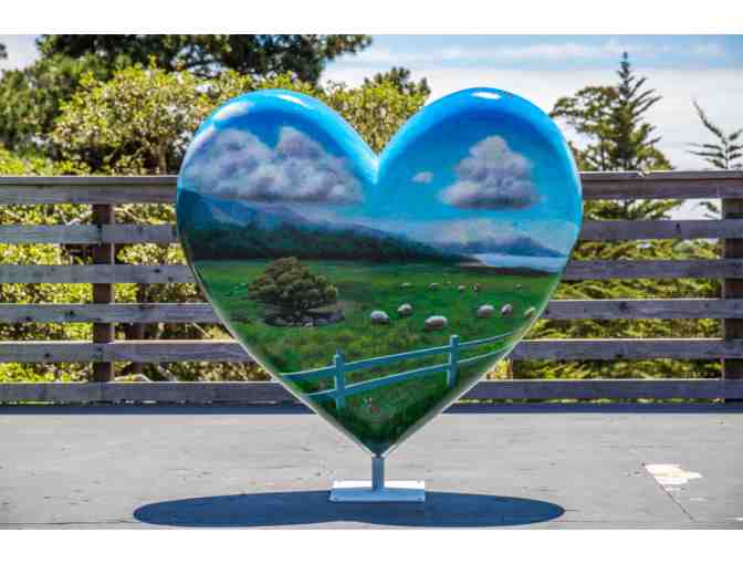 signed Heart Sculpture 'Rustic Charm of Carmel' by Edi Matsumoto